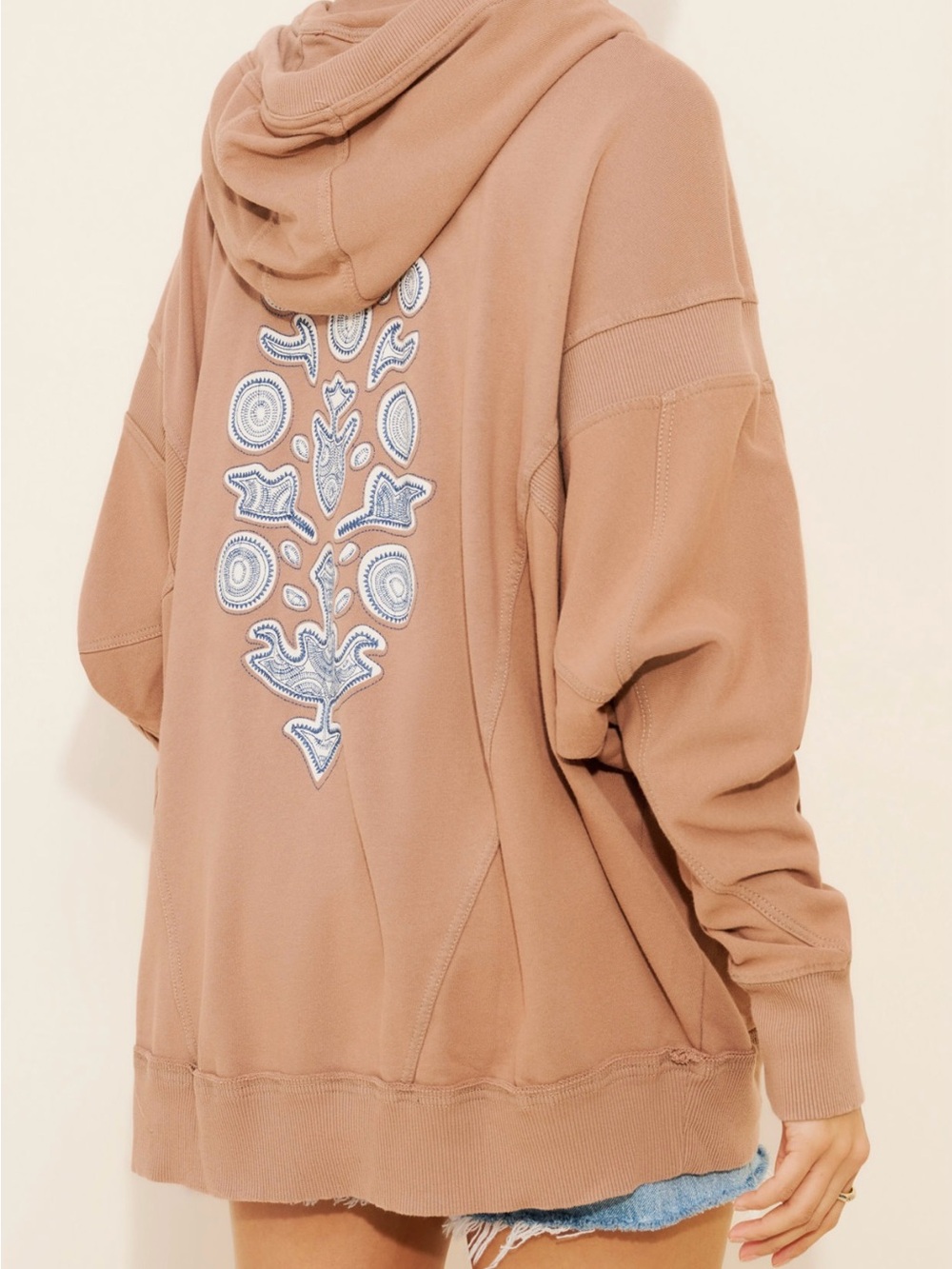 FP Movement All My Love Embroidered Buti Hoodie Size Medium RT $128